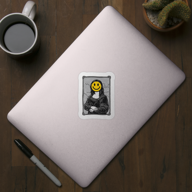Chill Mona Lisa Absurd Art Parody by Anticorporati